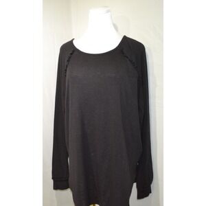 LC Lauren Conrad Black Long Sleeve Women's Blouse Size‎ L